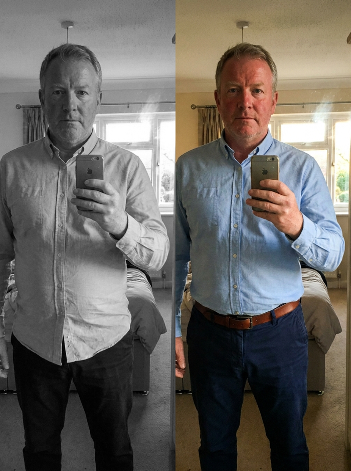 “I can finally tuck my shirt in.” · Gary, 51
