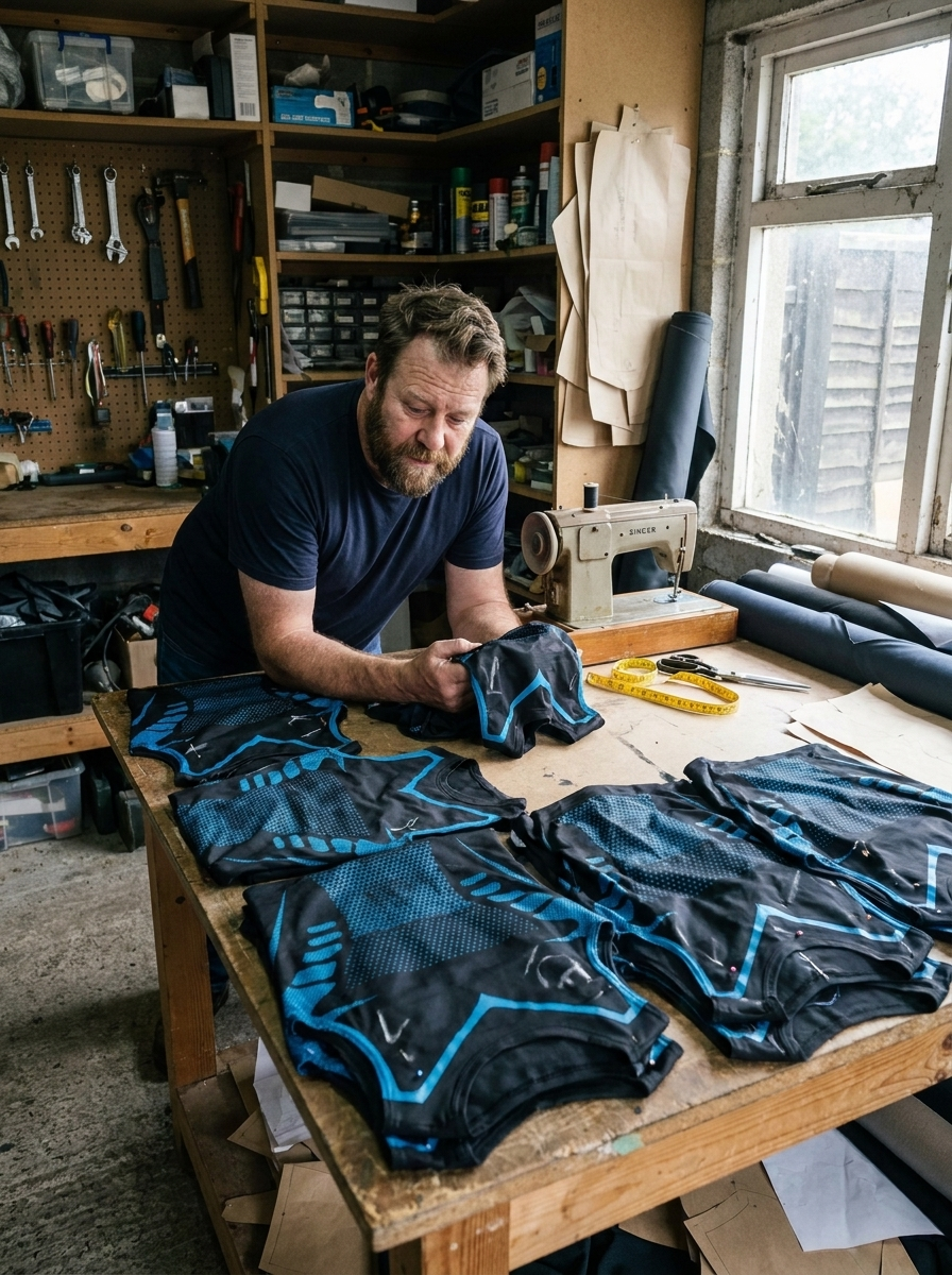 Rick at his cutting table