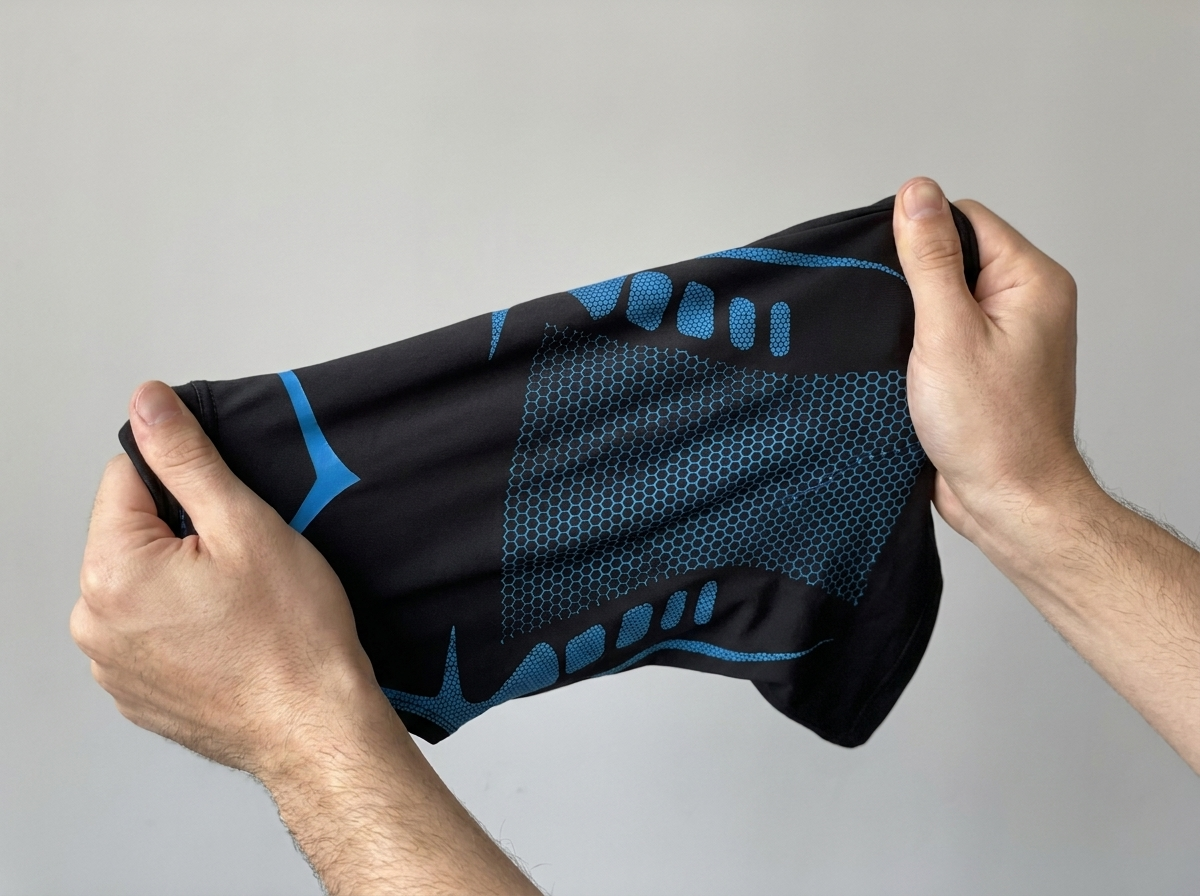 The HOLDTECH knit stretched